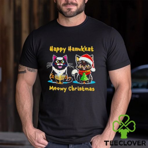 Happy hanukkat meowy Christmas hoodie, sweater, longsleeve, shirt v-neck, t-shirt