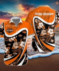 Harley Davidson Combo Hawaiian Shirt And Shorts Summer Gift For Beach Lover