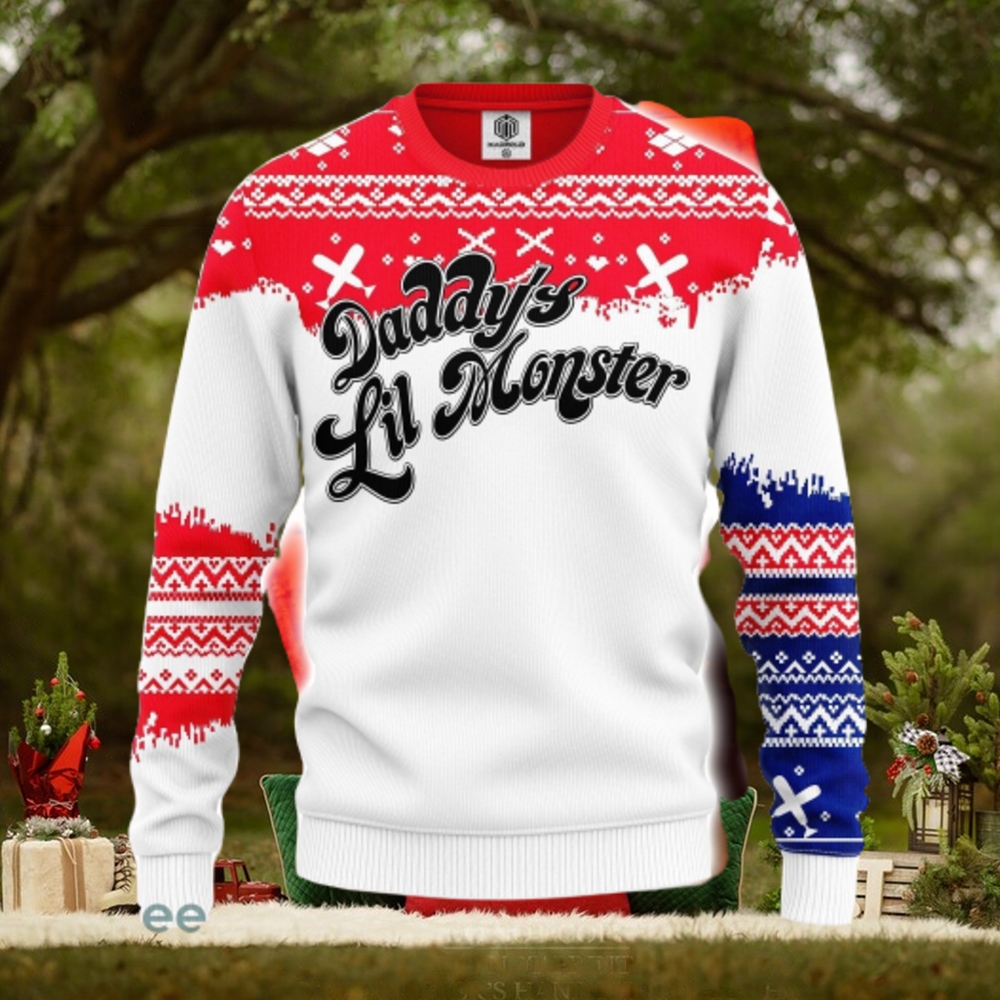 Harley Quinn Daddy’S Lil Monster Ugly Christmas Sweater Amazing Gift Men And Women Christmas Gift Harley Quinn Daddy’S Lil Monster Ugly Christmas Sweater Amazing Gift Men And Women Christmas Gift