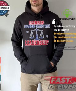 Harris Balancing Justice With Leadership Balance Scale Harris Walz T shirt