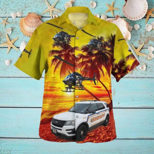 Harris County Texas Harris County Sheriffs Office Car And Bell OH 58A Kiowa Hawaiian Shirt