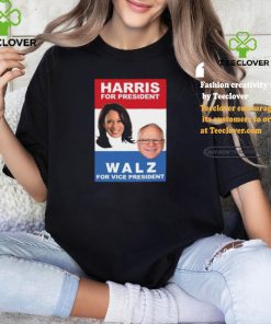 Harris For President Walz For Vice President Ladies Boyfriend Shirt 2 Harris For President Walz For Vice President Ladies Boyfriend Shirt