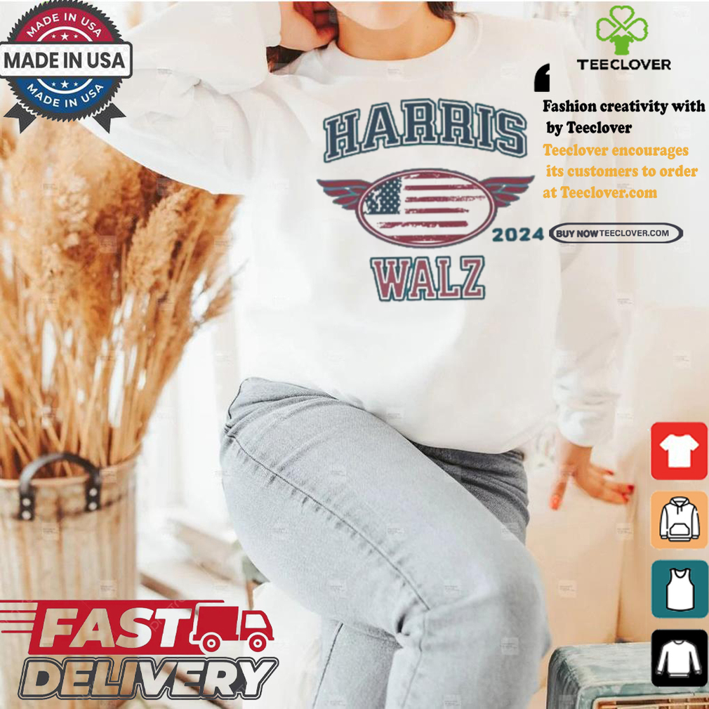 Harris Walz 2024 For President US Wing Flag Classic Kamala Tim T shirt Harris Walz 2024 For President US Wing Flag Classic Kamala Tim T shirt