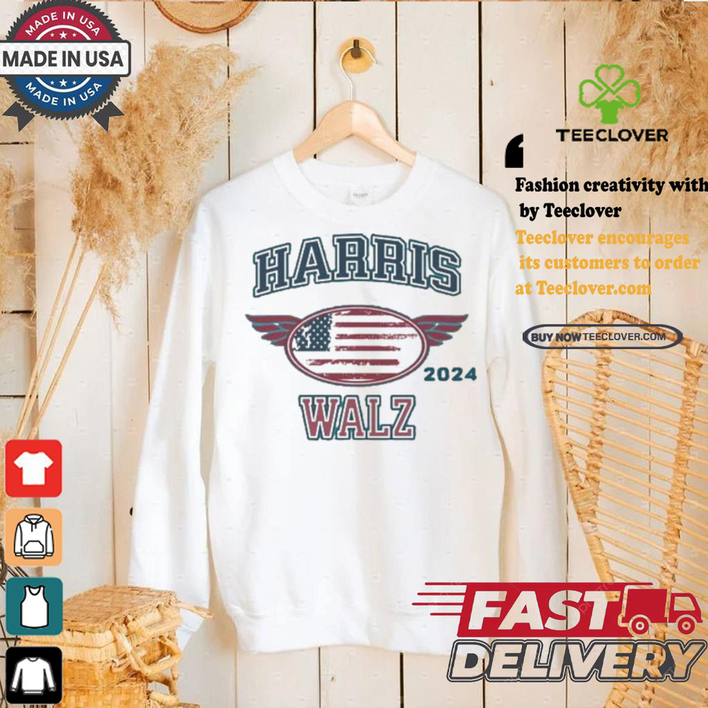 Harris Walz 2024 For President US Wing Flag Classic Kamala Tim T shirt Harris Walz 2024 For President US Wing Flag Classic Kamala Tim T shirt