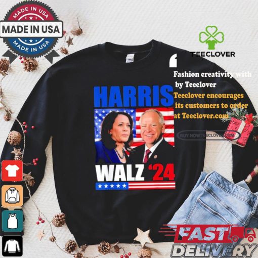 Harris Walz 24 President Election Democratic Party Win Voting For Both Harris And Walz T shirt