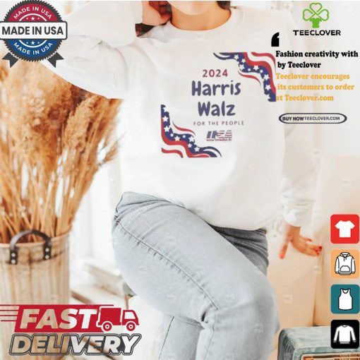 Harris Walz For The People Usa 2024 America Flag Let’s Finish The Job T shirt