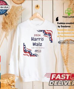 Harris Walz For The People Usa 2024 America Flag Let’s Finish The Job T shirt
