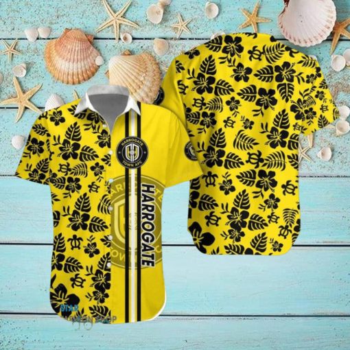 Harrogate Town Afc Logo Tropical Hawaiian Shirt Beautiful Patterns