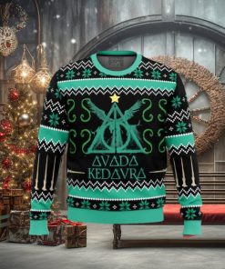Harry Potter Avada Kedavra Ugly Christmas Sweaters 1 Harry Potter Avada Kedavra Ugly Christmas Sweaters