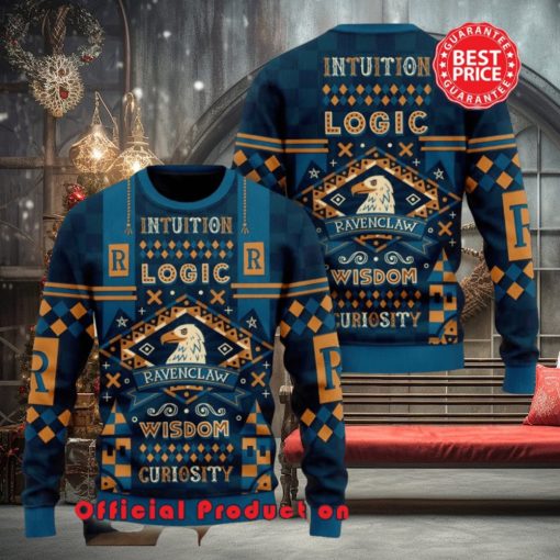 Harry Potter Hogwarts Ravenclaw Intuition Logic Ugly Christmas Sweater