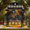 New York Giants Santa Claus On Chimney Personalized Name Ugly Christmas Sweater