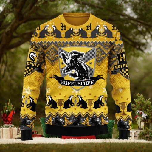 Harry Potter Hufflepuff Ugly Christmas Sweater Xmas Men And Women Christmas Gift