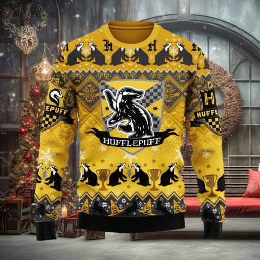 Harry Potter Hufflepuff Ugly Christmas Sweater Xmas Men And Women Christmas Gift