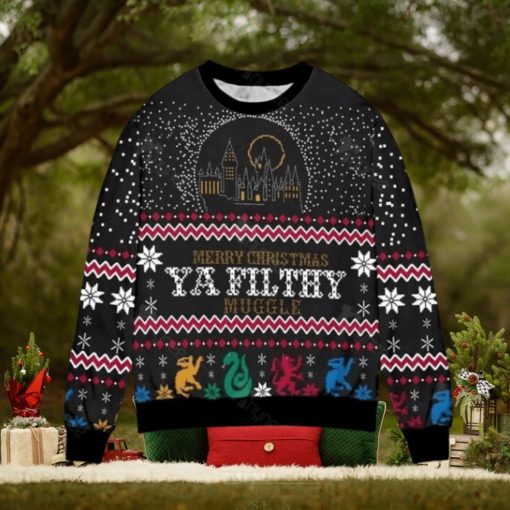 Harry Potter Merry Christmas Ya Filthy Muggle Hogwarts School Ugly Christmas Sweater