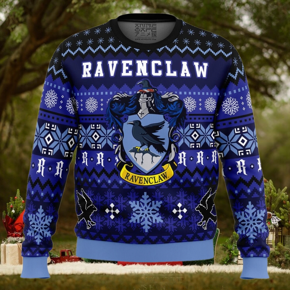 Harry Potter Ravenclaw House Ugly Christmas Sweater Harry Potter Ravenclaw House Ugly Christmas Sweater