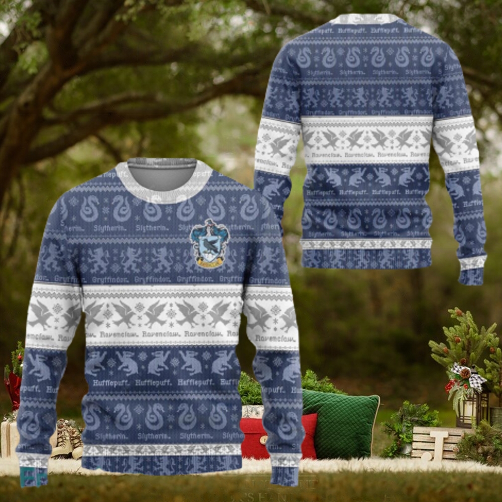 Harry Potter Ravenclaw Ugly Xmas Sweater 3D Presents Christmas For Men And Women Harry Potter Ravenclaw Ugly Xmas Sweater 3D Presents Christmas For Men And Women