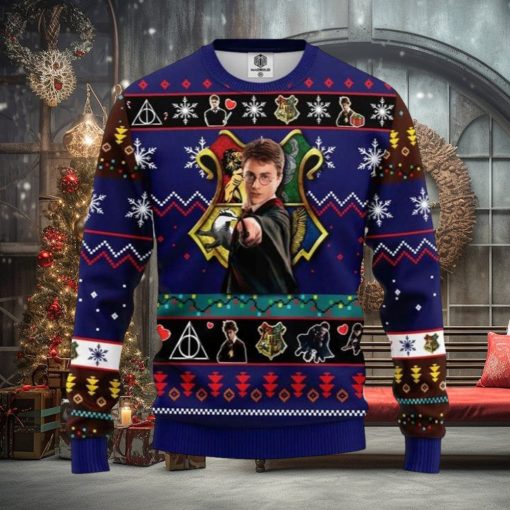 Harry Potter Wand Spells Knitting Ugly Christmas Sweaters