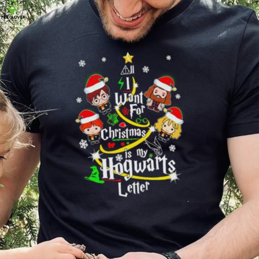 Harry Potter all I want for Christmas is my Hogwarts letter Christmas chibi 2022 hoodie, sweater, longsleeve, shirt v-neck, t-shirt