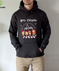 Harry Potter characters Harry Christmas Abbey Road chibi shirt