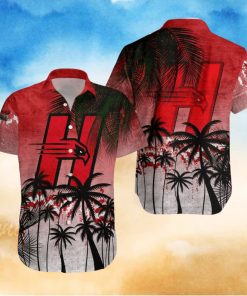 Hartford Hawks Hawaiian Shirt Summer Gift Coconut Tree Tropical Grunge Pattern For NCAA Fans