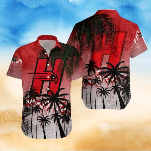 Hartford Hawks Hawaiian Shirt Summer Gift Coconut Tree Tropical Grunge Pattern For NCAA Fans