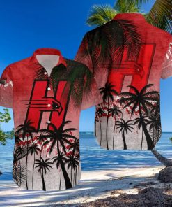 Hartford Hawks Hawaiian Shirt Summer Gift Coconut Tree Tropical Grunge Pattern For NCAA Fans