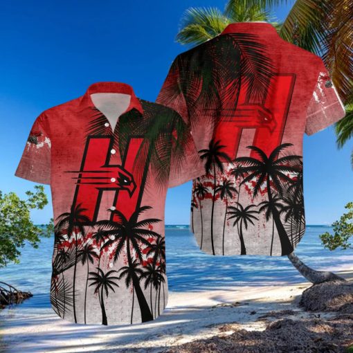 Hartford Hawks Hawaiian Shirt Summer Gift Coconut Tree Tropical Grunge Pattern For NCAA Fans