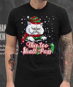 Hate Christmas Angry Elf Cat Grumpy Kitten Anti Christmas Shirt