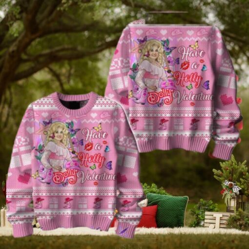 Have A Holly Dolly Valentine Dolly Parton Chirstmas Gifts 2024 Xmas For Family And Friends Ugly Sweater