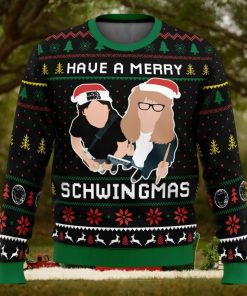Have A Merry Schwingmas Wayne’s World Ugly Christmas Sweater