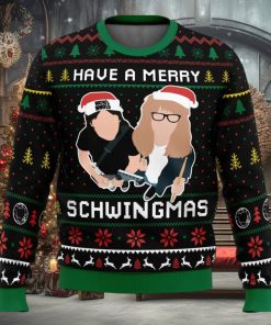 Have A Merry Schwingmas Wayne’s World Ugly Christmas Sweater