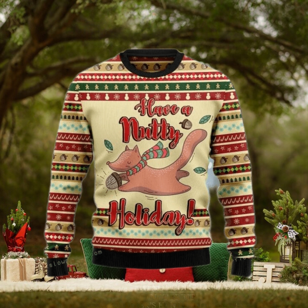 Have A Nutty Holiday Christmas Ugly Sweater Mens Have A Nutty Holiday Christmas Ugly Sweater Mens
