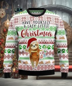 Have Yourself A Lazy Little Christmas Sloth Ugly Sweater