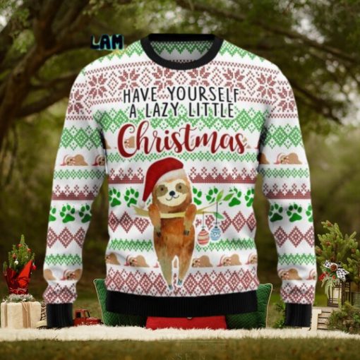 Have Yourself A Lazy Little Christmas Sloth Ugly Sweater