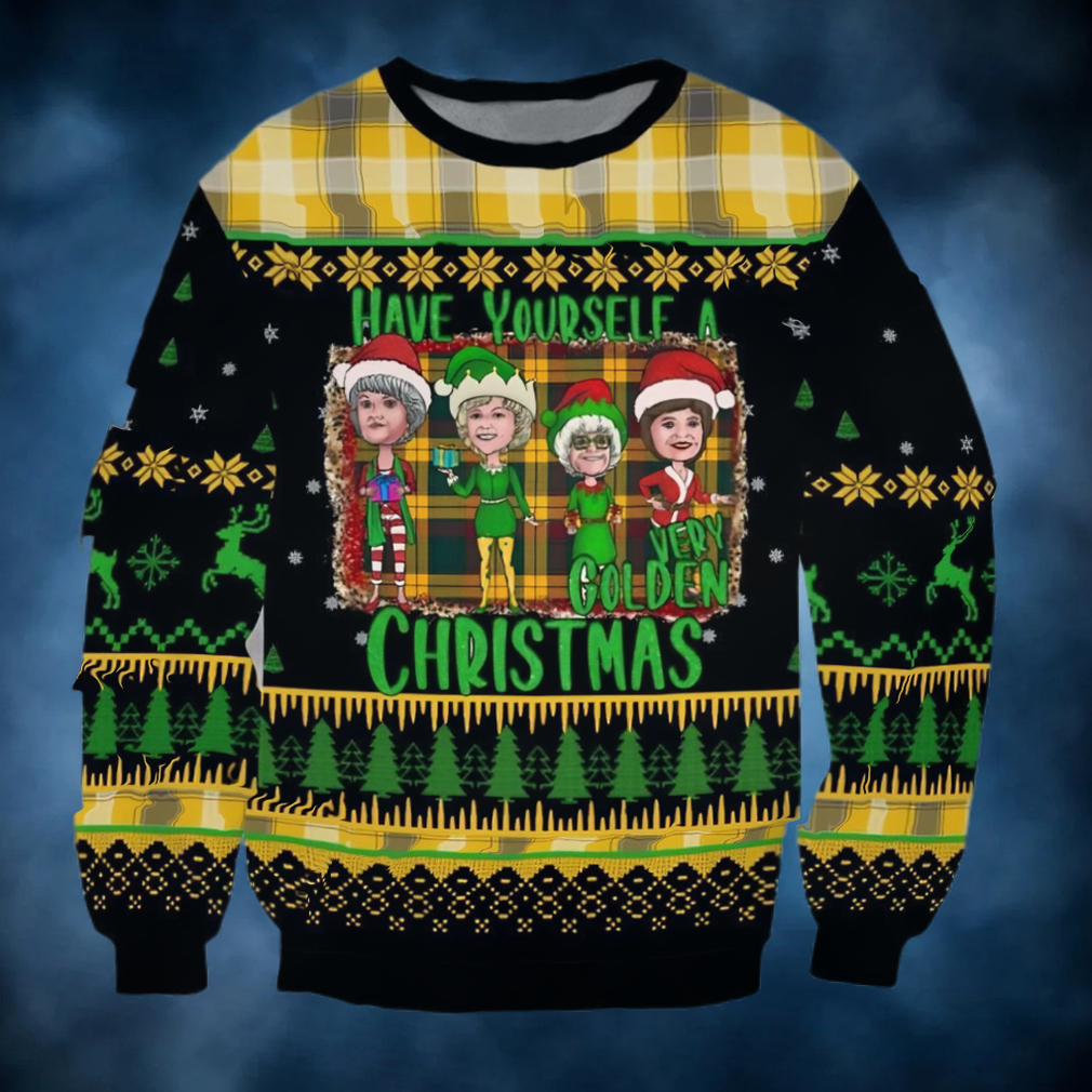 Have Yourself A Very Golden Full Print 3D Christmas Ugly Sweater
