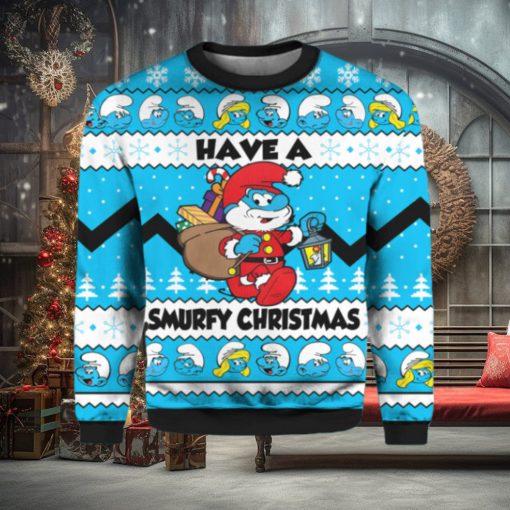 Have a Smurfs Christmas Smurfs Ugly Christmas Sweater