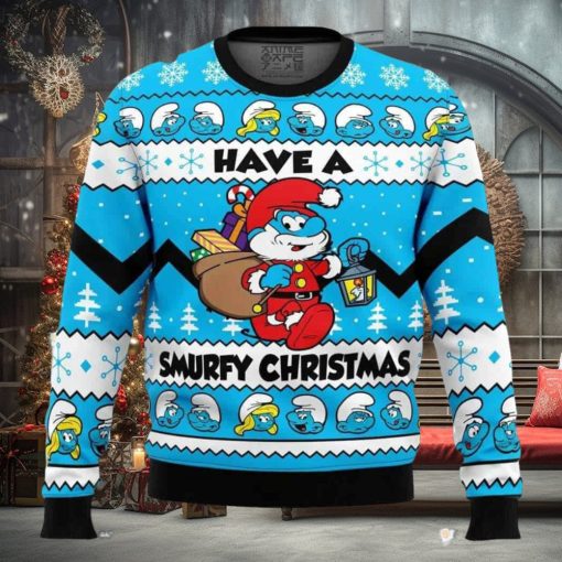 Have a Smurfy Christmas Smurfs Ugly Christmas Sweater
