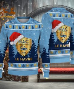 Havre Athletic Club Ugly Christmas Sweater Santa Hat Logo Tree Gift For Men And Women