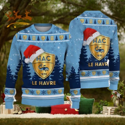 Havre Athletic Club Ugly Christmas Sweater Santa Hat Logo Tree Gift For Men And Women