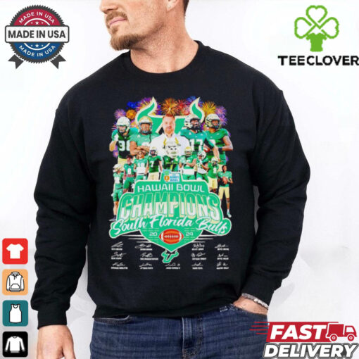 Hawaii Bowl Champions South Florida Bulls 2024 signature t shirt
