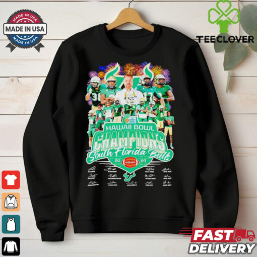 Hawaii Bowl Champions South Florida Bulls 2024 signature t shirt