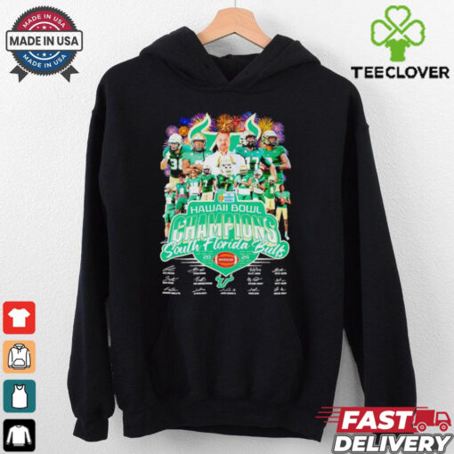 Hawaii Bowl Champions South Florida Bulls 2024 signature t shirt
