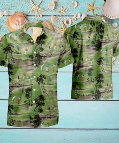 Hawaii Golf summer Hawaiian Shirt And Short Set Gift Men Women