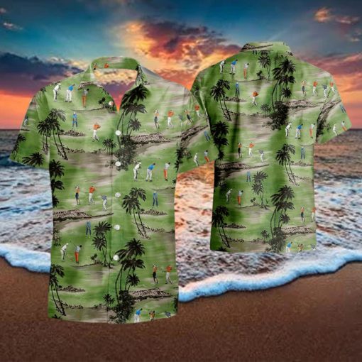 Hawaii Golf summer Hawaiian Shirt And Short Set Gift Men Women