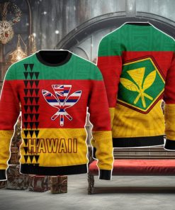 Hawaii Kanaka Flag Christmas Unisex Ugly Sweater