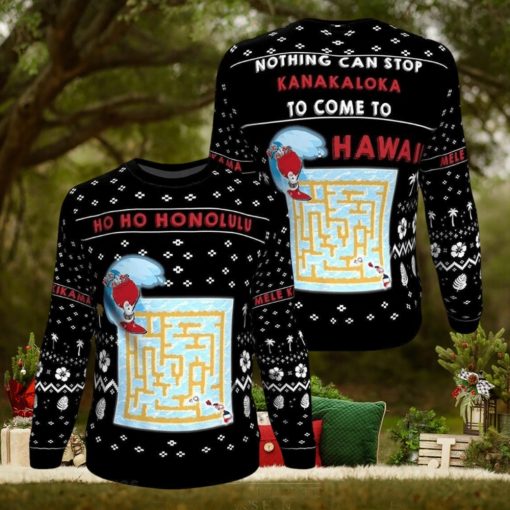 Hawaii Maze Game 3D All Over Print Print Ugly Christmas Sweater Perfect Holiday Gift