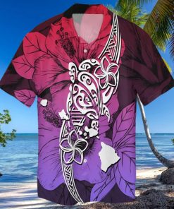 Hawaii Polynesian Hibiscus Sweat Hawaiian Shirt