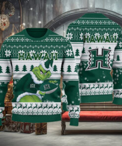 Hawaii Rainbow Warriors Grinch Ugly Christmas Sweater