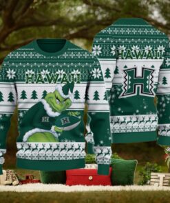 Hawaii Rainbow Warriors Grinch Ugly Christmas Sweater