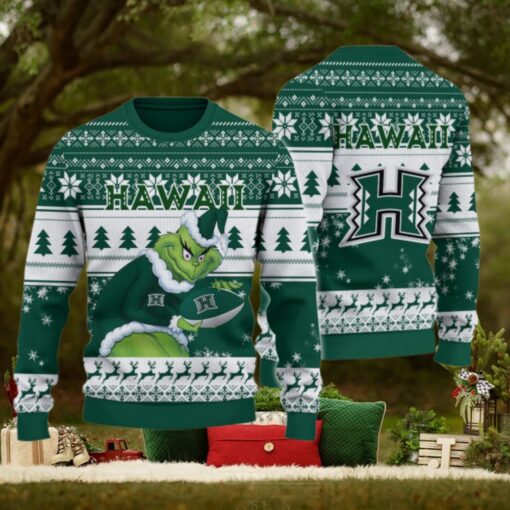Hawaii Rainbow Warriors Grinch Ugly Christmas Sweater